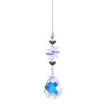 Load image into Gallery viewer, Crystal Wind Star Moon Pendant Handmade Sun Catcher Light Catcher Newly Designed Prism Crystal Colorful Light Prism Chandelier Glass Crystal Pendant Pearl Yarn Gift Handmade Garden Window Wedding Curtain Chandelier
