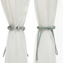 Load image into Gallery viewer, Curtain Tie Backs Rope Curtain Tiebacks With Bling Crystal Beads Curtain Decor Accessories Clips Curtain Holders For Drape Durable Tie Backs Drapery Holdbacks Holder For Window Curtain Panels Drapes Home Decor