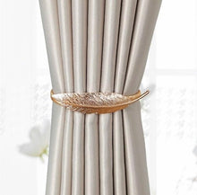 Load image into Gallery viewer, Curtain Tieback High Quality Elastic Holder Hook Buckle Clip Pretty And Fashion Polyester Decorative Home Accessories Leaves Curtain Holder Holdback For Window Drapery Convenient Office Home Decoration Buckle Holdbacks Curtain Straps