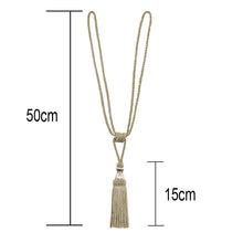 Load image into Gallery viewer, Curtain Tiebacks Tassel Curtain Clips Rope Curtain Tie Backs Holdbacks Decorative Curtain Holder Accessories For Drape Curtain Holdbacks Braided Buckle Home Decorative Window Drapery Ball Tassels Tieback 50cm