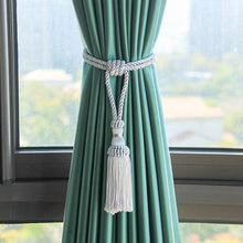 Load image into Gallery viewer, Curtain Tiebacks Tassel Curtain Clips Rope Curtain Tie Backs Holdbacks Decorative Curtain Holder Accessories For Drape Curtain Holdbacks Braided Buckle Home Decorative Window Drapery Ball Tassels Tieback 50cm
