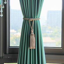 Load image into Gallery viewer, Curtain Tiebacks Tassel Curtain Clips Rope Curtain Tie Backs Holdbacks Decorative Curtain Holder Accessories For Drape Curtain Holdbacks Braided Buckle Home Decorative Window Drapery Ball Tassels Tieback 50cm