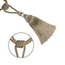 Load image into Gallery viewer, Curtain Tiebacks Tassel Curtain Clips Rope Curtain Tie Backs Holdbacks Decorative Curtain Holder Accessories For Drape Curtain Holdbacks Braided Buckle Home Decorative Window Drapery Ball Tassels Tieback 50cm