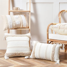 Load image into Gallery viewer, Cushion Cover Cotton Linen Pillowcase Tufted Beige Decorative Fashionable Cotton Hand-Woven Throw Pillow Covers Tufted Pillow Covers Bedroom Throw Pillow Cushion For Bed Home