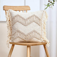 Load image into Gallery viewer, Cushion Cover Cotton Linen Pillowcase Tufted Beige Decorative Fashionable Cotton Hand-Woven Throw Pillow Covers Tufted Pillow Covers Bedroom Throw Pillow Cushion For Bed Home