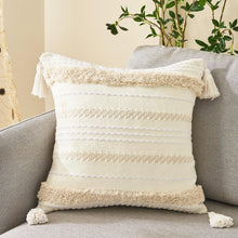 Load image into Gallery viewer, Cushion Cover Cotton Linen Pillowcase Tufted Beige Decorative Fashionable Cotton Hand-Woven Throw Pillow Covers Tufted Pillow Covers Bedroom Throw Pillow Cushion For Bed Home