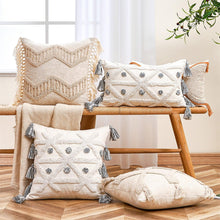 Load image into Gallery viewer, Cushion Cover Cotton Linen Pillowcase Tufted Beige Decorative Fashionable Cotton Hand-Woven Throw Pillow Covers Tufted Pillow Covers Bedroom Throw Pillow Cushion For Bed Home