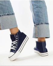 Load image into Gallery viewer, Solea Navy high-top sneakers