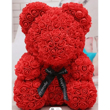 Load image into Gallery viewer, Cute artificial rose flower teddy bears gift box for home decor - Christmas Valentine's Day wedding day presents