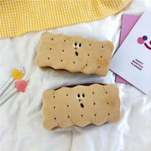 Load image into Gallery viewer, Cute Biscuit Shape Plush Pencil Bag Unique Soft School Classic Cookies Stylish Large Capacity Pouch Pencil Pouch For Teen Boys Girls School Students Pencil Bag Organizer