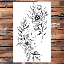 Load image into Gallery viewer, Cute Black Birds Temporary Waterproof Stickers Tattoo Flower Body Elegant Bird Butterfly Style For Womens