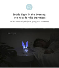 Load image into Gallery viewer, Cute Bunny Ear LED Digital Alarm Clock Electronic Kids Alarm Clock for Kids Children's Alarm Clocks for Girls Boys Bedroom Night Light for Kids Touch Control and Snoozing with USB Sound Control Rabbit Night Lamp Desk Clock Home Decoration