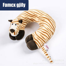Load image into Gallery viewer, Cute Cartoon Animal U-shaped Memory Travel Pillow Neck Support Headrest Office Car Airplane Sleep Soft Travel Neck Pillow Animal for Neck & Head Support Cute Wild Life Stuffed Pillow Accessory for Naps Novelty Stuffed Animal For Adults And Children
