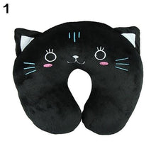 Load image into Gallery viewer, Cute Cartoon Animals U Shaped Pillow Toddler Neck Pillow Travel Car Neck Rest Pillow Support Head Rest Cushion Panda Cat Bear Rabbit Pig Kids Travel Pillow Toddler Neck Pillow U-Shaped Animal Kids Neck Pillow With 3D Embroidery For Airplane