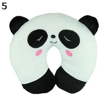 Load image into Gallery viewer, Cute Cartoon Animals U Shaped Pillow Travel Car Neck Rest Pillow Support Head Rest Cushion Panda Cat Bear Rabbit Pig Multi-Color Cartoon U Shaped Neck Pillow Comfortable Travel Pillow Inflatable Pillow Neck Pillow Lightweight Soft Pillows