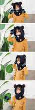 Load image into Gallery viewer, Cute Cartoon Children Winter Animal Bear Ski Masks Hats Kids Baby Thermal Fleece Balaclava Face Beanies Warmer Skellies Hats Kids Winter Fleece Warmer Balaclava Cap Thermal Tactical Military Helmet Windproof Full Face Mask Cover Ski Beanies