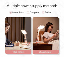 Load image into Gallery viewer, Cute Cat LED Table Lamp Children Study Eye Protection Desk Lamp 3600/6400mAh Long Battery Life Smart Bedroom Night Lamp Decorative Table Lamp Cute Study Lamps for Bedroom Décor