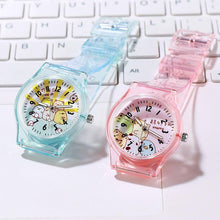 Load image into Gallery viewer, Cute Childrens Analog Transparent Watchband New Fashion Small Lightweight Watch Fresh And Simple Girls Quartz Watch Sport Simple Casual Quartz Wristwatch For Women Ladies Girls