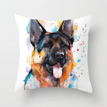 Load image into Gallery viewer, Cute Dog Peachskin Pillowcase Cover Kids Gift Animals Puppy Pet Dog Painting Cotton Linen Throw Pillow Case Cushion Cover Square Animal Pillow Covers Home Decor Pillows Covers Pillowcase 45x45CM