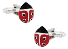 Load image into Gallery viewer, Cute Ladybug Cufflinks