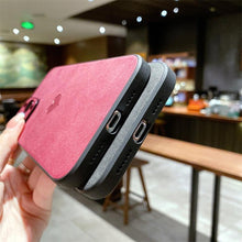Load image into Gallery viewer, Cute Love Heart Leather Phone Case Soft Shockproof Case for Women Fashion Love Heart Leather Phone Case For iPhone 13 12 11 Pro Max X XR XS Max Camera Protection Soft Back Phone Cover For Couples