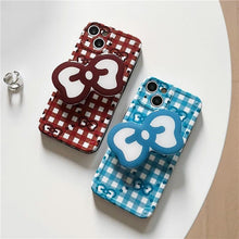 Load image into Gallery viewer, Cute Luxury Fashion 3d Bow Pearl Bracelet Girl Soft Case For iPhone 11 12 13 Pro Max 7 8 Plus Xr X Xs Se Anti-drop Cover Pearl Chain Bow Phone Case Ideal for iPhone Elegant Phone Case