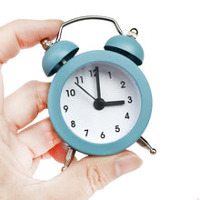 Load image into Gallery viewer, Cute Mini Metal Round Alarm Clock Desk Table Electronic Digital Clock Twin Bell Alarm Clock Metal Frame 3D Dial with Backlight Function Desk Table Clock for Home & Office Bedroom Living Room Alarm Clock Creative Home Decoration