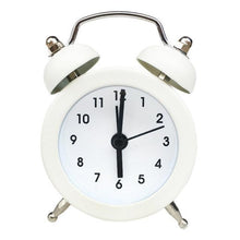 Load image into Gallery viewer, Cute Mini Metal Round Alarm Clock Desk Table Electronic Digital Clock Twin Bell Alarm Clock Metal Frame 3D Dial with Backlight Function Desk Table Clock for Home & Office Bedroom Living Room Alarm Clock Creative Home Decoration