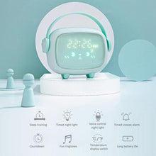 Load image into Gallery viewer, Cute Night Light Alarm Clock Timing Countdown Alarm Clock Kids Alarm Clock Pink for Girls Bedroom Ok to Wake Children's Sleep Trainer Wake Up Light & Night Light LED Smart Kids Alarm Clock Night Light For Home Decor