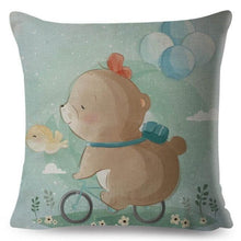 Load image into Gallery viewer, Cute Pillow Cover Cartoon Giraffe Fox Reindeer Animal Nordic Polyester Cotton Cushion Cover For Sofa Home Kids Room Decor Throw Pillow Cases Cartoon Animal Woodland Decorative Cotton Cushion Cover Home Baby Room Decor Standard Pillowcase