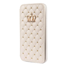 Load image into Gallery viewer, Cute Pink Wallet Flip Leather Phone Case For iPhone 14 13 12 Pro Max 11 Xr Xs X Cute Crown Cover For 7 8 Plus Card Shock Absorption Card Pocket Pocket Full Protection Horizontal Stand Function Leather Phone Case