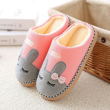 Load image into Gallery viewer, Cute Purple House Slippers Women Winter Cat Fluffy Slides Livingroom Warm Shoes Soft Indoor Cute Animal Flat Indoor Women House Shoes Fluffy Furry Plush Fleece Lined Warm Soft Comfort Shoes