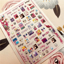 Load image into Gallery viewer, Cute rabbit Cute cat Japanese Justice Girl 3D Back Glue Nail Sticker Nail Decoration Nail Art Nail Ornament Self Adhesive Nail Decals for Nail Art Decoration Including Hearts Stars Letters Bowknot Leaves Flowers Plants Fruits Butterflies for Woman