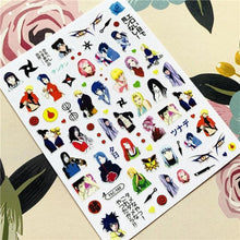 Load image into Gallery viewer, Cute rabbit Cute cat Japanese Justice Girl 3D Back Glue Nail Sticker Nail Decoration Nail Art Nail Ornament Self Adhesive Nail Decals for Nail Art Decoration Including Hearts Stars Letters Bowknot Leaves Flowers Plants Fruits Butterflies for Woman