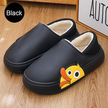 Load image into Gallery viewer, Cute Side Bear Waterproof Cotton Women Shoes Winter Warm Indoor Outdoor Wrapped Heel Slippers EVA Comfort Memory Foam Slippers Waterproof Non Skid Warm Washable Cotton Shoes Loafer Slippers