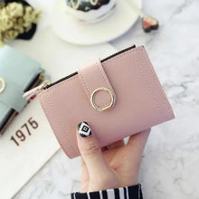 Load image into Gallery viewer, Cute Small Leather Purse For Women And Ladies Fashionable Card Bag Clutch Purse Money Clip Wallet For Females