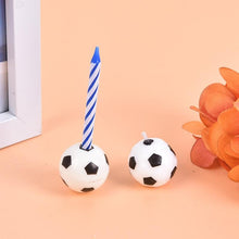 Load image into Gallery viewer, Cute Soccer Ball Football Candles For Birthday Party Kid Football Cake Candles Birthday Candles Soccer Candles Cupcake Toppers Cake Decorating Supplies Decor Wedding Garden Decoration Party Cake