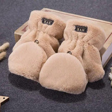 Load image into Gallery viewer, Cute Winter Warm Soft Half Finger Thick One Size Gloves For Women Fashionable Warm Comfortable Stylish Gloves For Girls