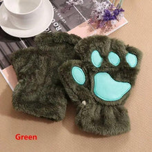 Load image into Gallery viewer, Cute Women Winter 1Pair Warm Fingerless Lovely Gloves Fluffy Colorful Comfortable Gloves For Autumn