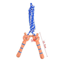 Load image into Gallery viewer, Cute Wood Handle Kids Children Skipping Jump Adjustable Cotton Jump Ropes For Kids Skipping Fitness Rope Wooden Handle Jumping Rope For Children Exercise Workout Activity