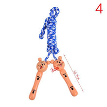 Load image into Gallery viewer, Cute Wood Handle Kids Children Skipping Jump Adjustable Cotton Jump Ropes For Kids Skipping Fitness Rope Wooden Handle Jumping Rope For Children Exercise Workout Activity