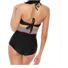 Load image into Gallery viewer, Cutest Retro Swimsuit Swimwear Vintage High Waist Swimsuit For Women Halter 2 Piece Bathing Suit Ruffle Bikini Set Tummy Control Vintage Pin Up High Waist Bikini Set For Women Swimming Bathing Suit S/M/L/XL