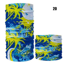 Load image into Gallery viewer, Cycling Mask Outdoor Sports Magic Head Scarf Printing Headband Bike Wrist Band Bandana for Windproof Sunscreen Bike Masks Bandanas Women Men Neck Gaiter Cover Turban Multipurpose Balaclava Elastic UV Face Shields for Women