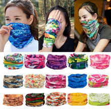 Load image into Gallery viewer, Cycling Mask Outdoor Sports Magic Head Scarf Printing Headband Bike Wrist Band Bandana for Windproof Sunscreen Bike Masks Bandanas Women Men Neck Gaiter Cover Turban Multipurpose Balaclava Elastic UV Face Shields for Women