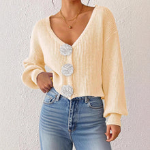 Load image into Gallery viewer, Women’s Knitted Crochet Cardigan