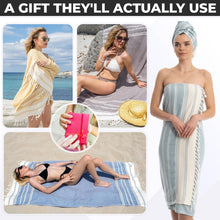 Load image into Gallery viewer, Indulge in the Luxury of 100% Certified Organic Turkish Cotton Towels