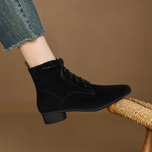 Load image into Gallery viewer, Maillard Matte Pointed Low-Heel Ankle Boots Women