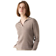Load image into Gallery viewer, Women’s Ribbed Half-Open Collar Sweater