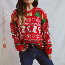 Load image into Gallery viewer, Women’s Stylish Loose Round Neck Long-Sleeved Sweater
