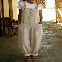 Load image into Gallery viewer, Women's Vintage High-Waist Straight-Leg Overalls – Sleeveless Suspender Jumpsuit